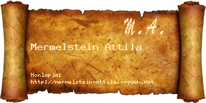 Mermelstein Attila névjegykártya