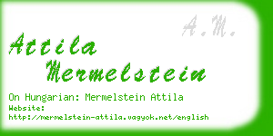 attila mermelstein business card